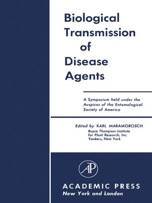 cover image of Biological Transmission of Disease Agents